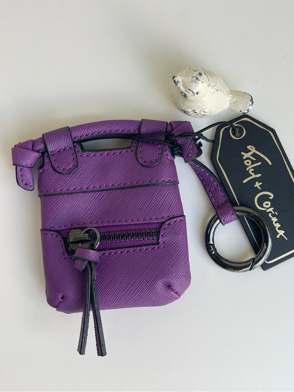 Foley + Corinna City Eclipse Keychain Bag Charm In Grape Yum Yum New With Tag 🏷️